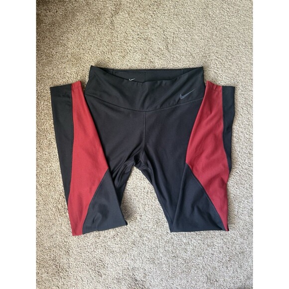 New Nike Power Panel Wrap Tight Training Women's Medium Black Red 923294 Alabama - Picture 1 of 5